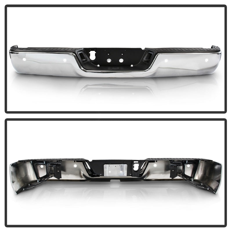 xTune 09-18 Dodge Ram 1500 w/Parking Sensor OEM Style Steel Rear Bumper - Chrome RB-DR09-SET-WS-C Bumpers - Steel SPYDER