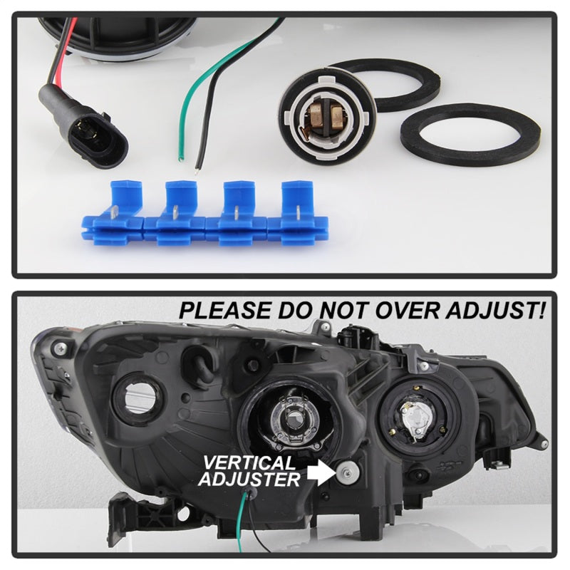 xTune 09-14 Acura TSX Projector Headlights - Light Bar DRL - Black (PRO-JH-ATSX09-LB-BK) Headlights SPYDER