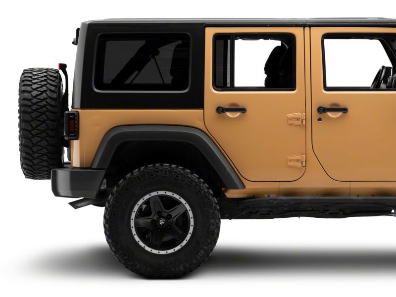 Raxiom 07-18 Jeep Wrangler JK Axial Series Trident LED Tail Lights- Blk Housing (Smoked Lens) Tail Lights Raxiom