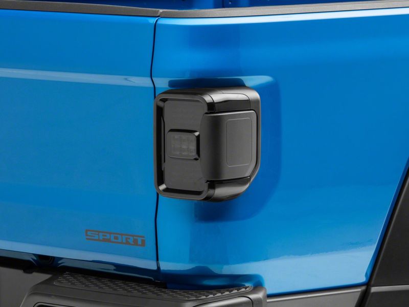 Raxiom 20-23 Jeep Gladiator JT Axial Series LED Tail Lights- Blk Housing (Smoked Lens) Tail Lights Raxiom