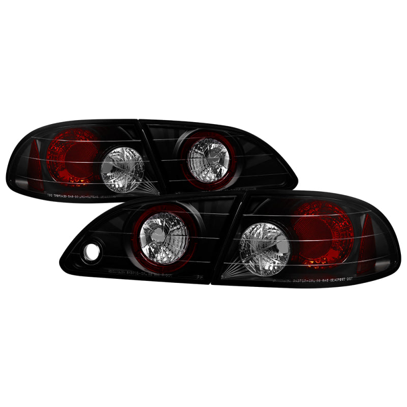 Spyder Toyota Corolla 98-02 Euro Tail Lights Black Smoke ALT-YD-TC98-BSM Tail Lights SPYDER