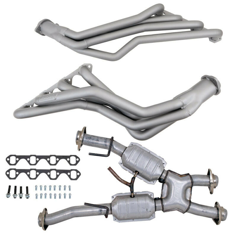 BBK 79-93 Ford Mustang 5.0L 1-5/8 Long Tube Headers w/High Flow Catted X-Pipe (Ti Ceramic) Headers & Manifolds BBK