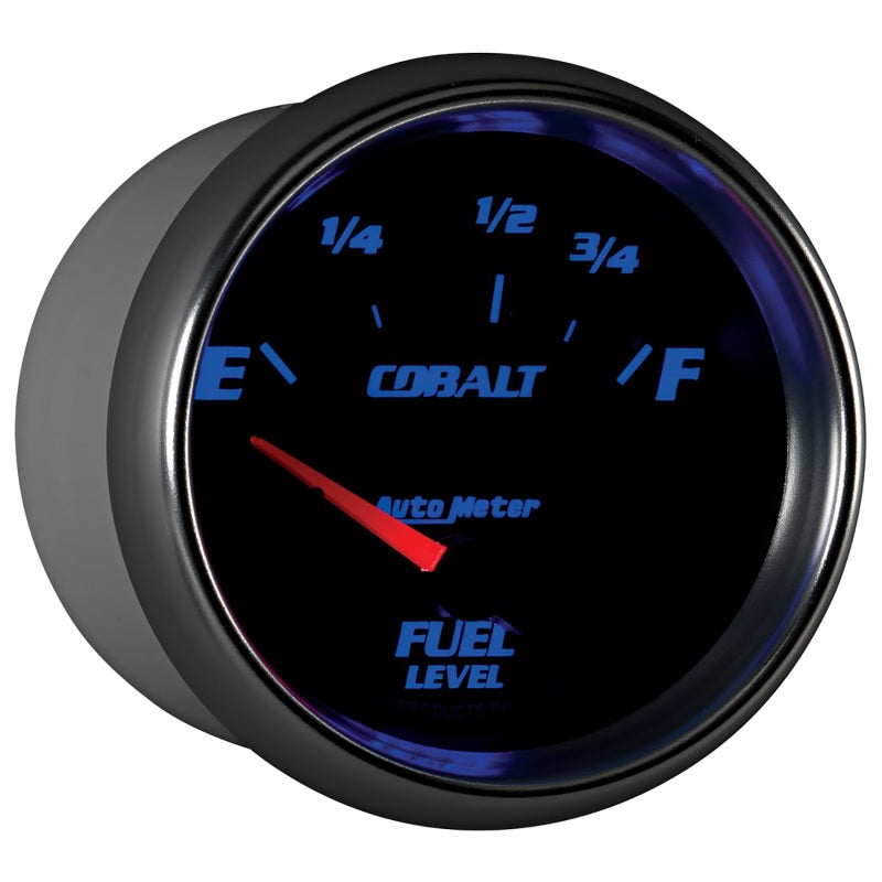 AutoMeter Gauge Fuel Level 2-5/8in. 73 Ohm(e) to 10 Ohm(f) Elec Cobalt Gauges AutoMeter