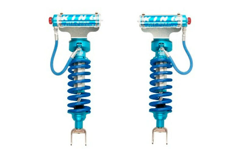 King Shocks 09-18 Ram 1500 4WD Front 2.5 Dia Remote Reservoir Coilover w/Adjuster (Pair) Coilovers King Shocks