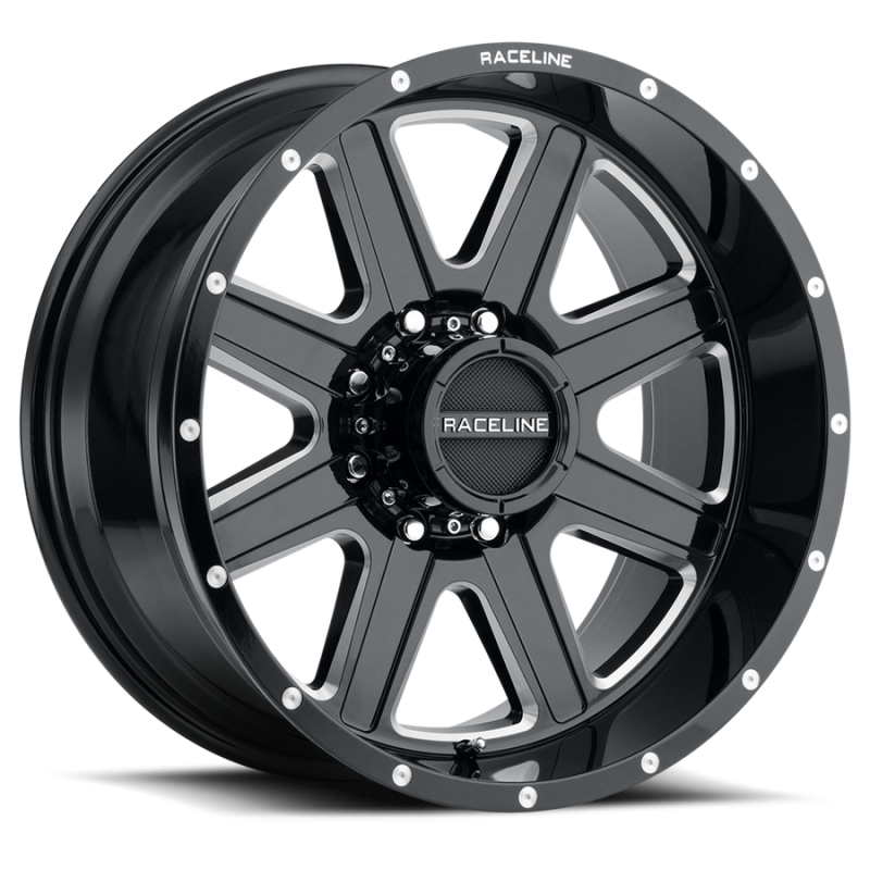 Raceline 940M Hostage 18x9in / 6x120 BP / 12mm Offset / 67.1mm Bore - Black & Milled Wheel Wheels - Cast Raceline