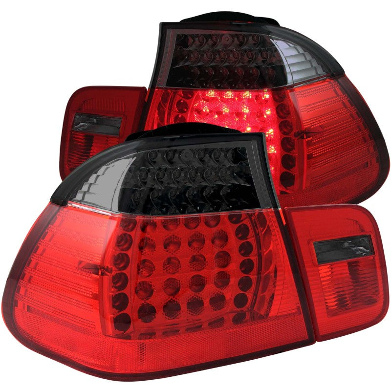 ANZO 2002-2005 4DR BMW 3 Series E46 LED Taillights Red/Smoke Tail Lights ANZO