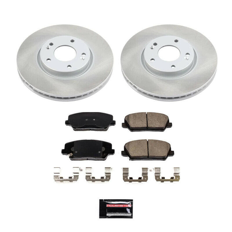 Power Stop 17-18 Kia Forte5 Front Semi-Coated Rotor Kit Brake Kits - Performance Blank PowerStop