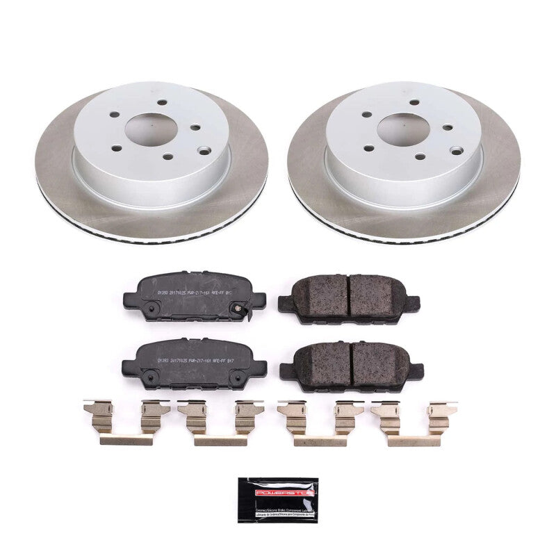 Power Stop 14-17 Infiniti QX70 Rear Semi-Coated Rotor Kit Brake Kits - Performance Blank PowerStop