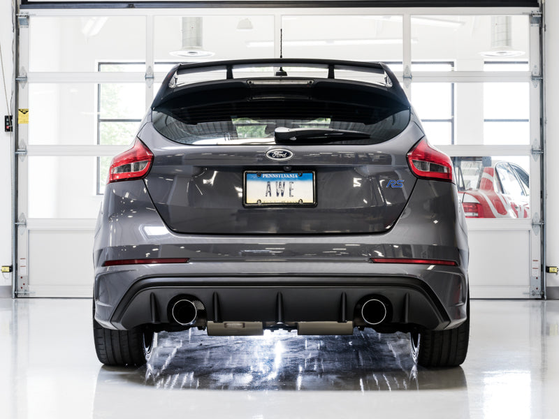 AWE Tuning Ford Focus RS Touring Edition Cat-back Exhaust- Non-Resonated - Chrome Silver Tips Catback AWE Tuning