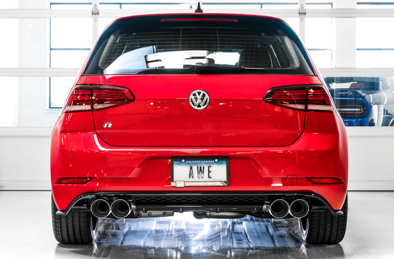 AWE Tuning Mk7 Golf R SwitchPath Exhaust w/Chrome Silver Tips 102mm Catback AWE Tuning