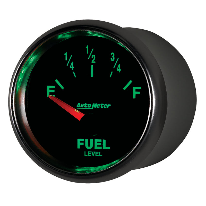 AutoMeter Gauge Fuel Level 2-1/16in. 240 Ohm(e) to 33 Ohm(f) Elec Gs Gauges AutoMeter