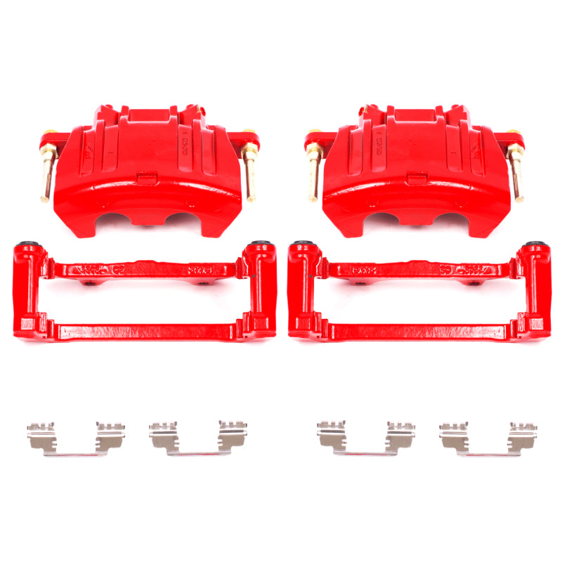 Power Stop 05-11 Chrysler 300 Front Red Calipers w/Brackets - Pair Brake Calipers - Perf PowerStop