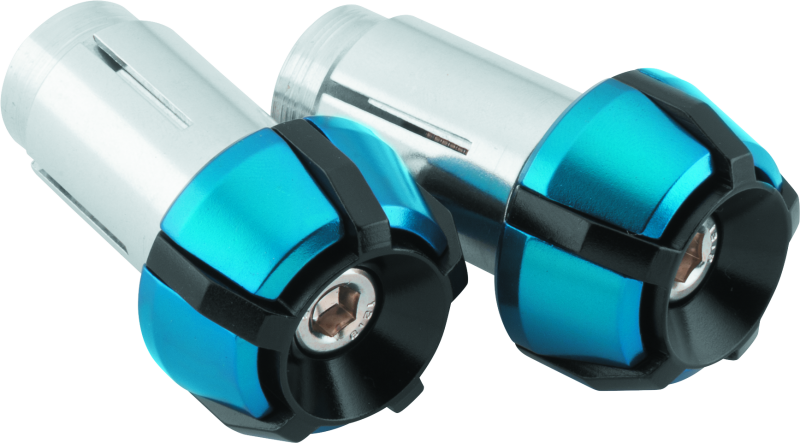 BikeMaster Anti-Vibration Bar Ends - Black/Blue Handlebars BikeMaster