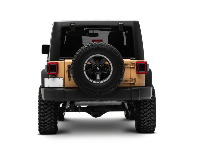 Raxiom 07-18 Jeep Wrangler JK Axial Series JL Style LED Tail Lights- BlkHousing- Red Lens Tail Lights Raxiom
