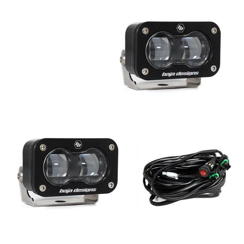 Baja Designs Universal S2 SAE Spot LED (Pair) - Clear Light Bars & Cubes Baja Designs