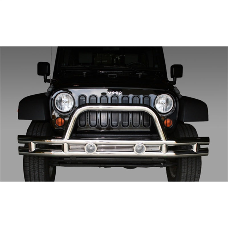 Rugged Ridge 3-In Front Tube Bumper Stainless 07-18 Jeep Wrangler Bumper Accessories Rugged Ridge