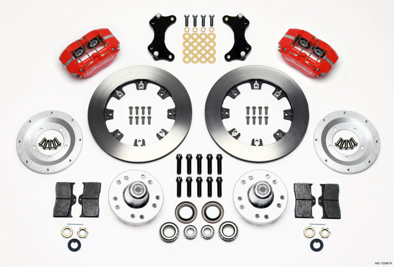 Wilwood Dynapro Dust-Boot Front Kit 12.19in Red WWE ProSpindle Big Brake Kits Wilwood