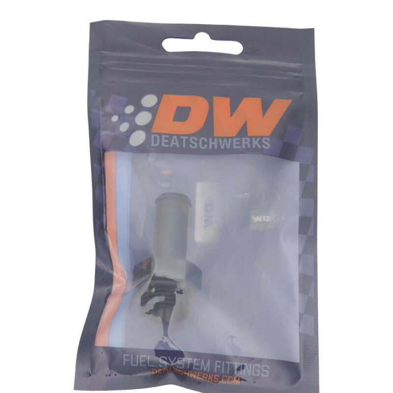 DeatschWerks 8AN ORB Male to 1/2in Male Barb Fitting (Incl O-Ring) - Anodized Matte Black Fittings DeatschWerks