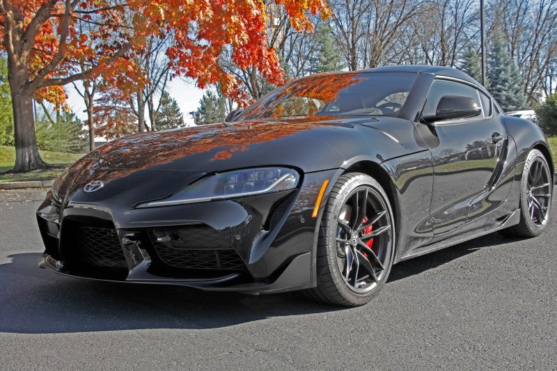 PERRIN 20-25 Toyota Supra Tow Hook Kit (Front) - Black Tow Hooks Perrin Performance