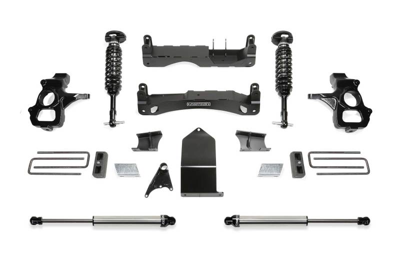 Fabtech 14-18 GM C/K1500 P/U w/oE Forg Stl UCA 4in Perf Sys w/Dl 2.5 & 2.25 Coilovers Fabtech