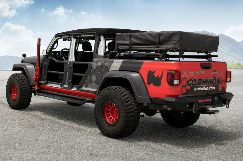 Go Rhino 20-22 Jeep Gladiator JT/16-22 Toy. Tacoma/05-21 Nssn Frontier XRS Cross Bars Kit - Tex. Blk Truck Bed Rack Go Rhino