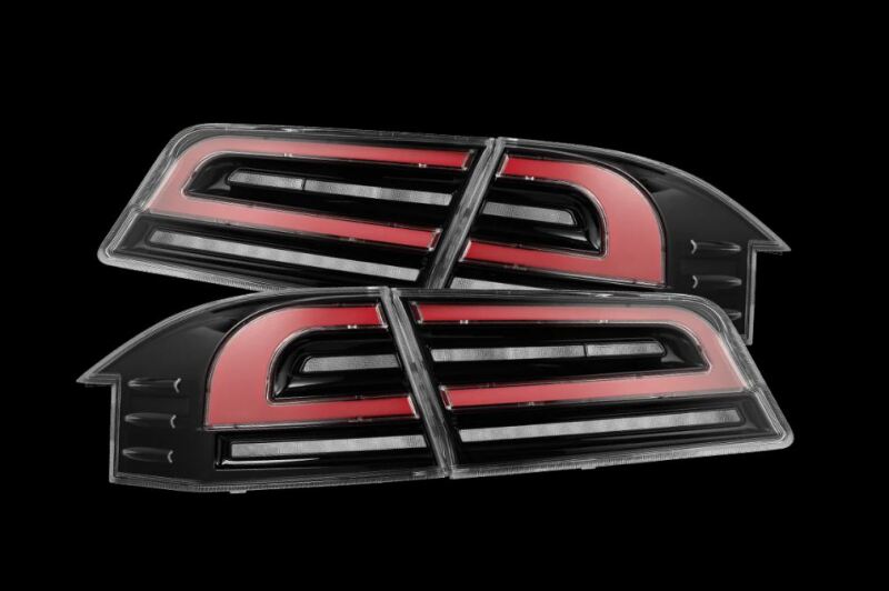 AlphaRex 12-21 Tesla Model S LUXX-Series LED Tail Lights - Black/Red Tail Lights AlphaRex