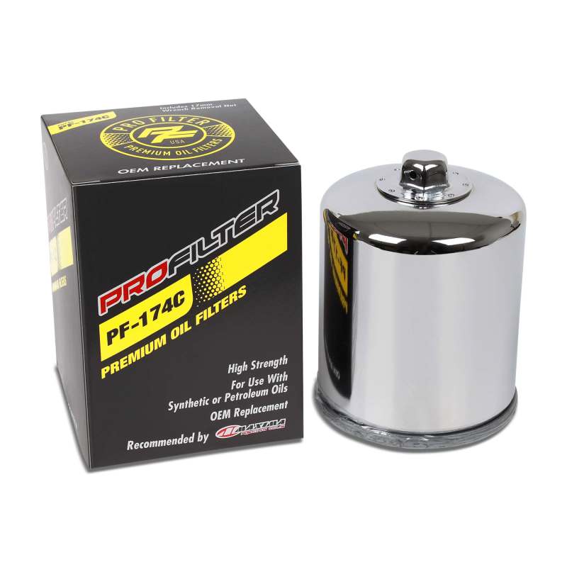 ProFilter Harley Spin-On Chrome Various Performance Oil Filter Oil Filters ProFilter