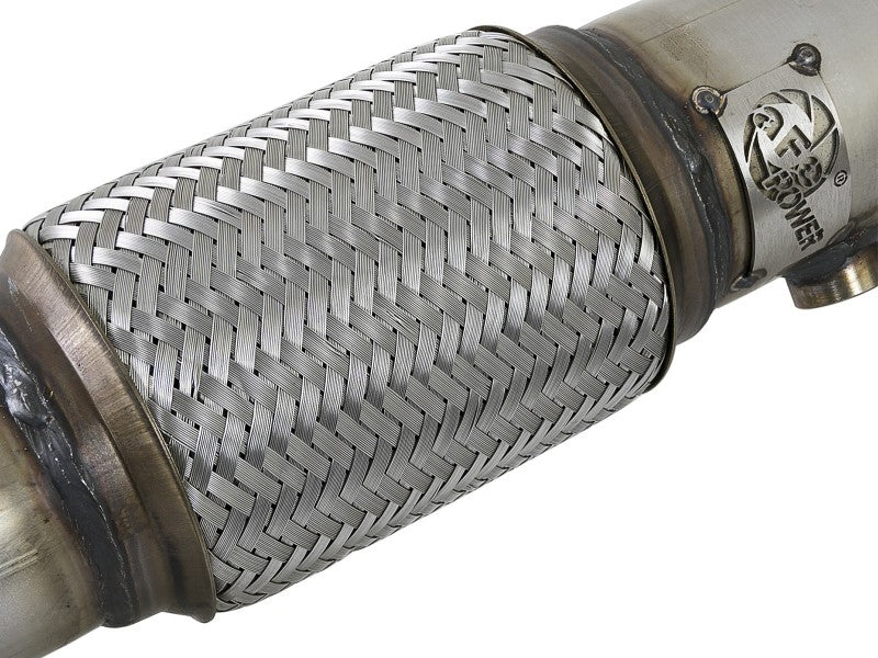 aFe Power Twisted Steel SS304 Downpipe 2.5in w/Cat 17-18 Hyundai Elantra L4-1.6L (t) Downpipes aFe