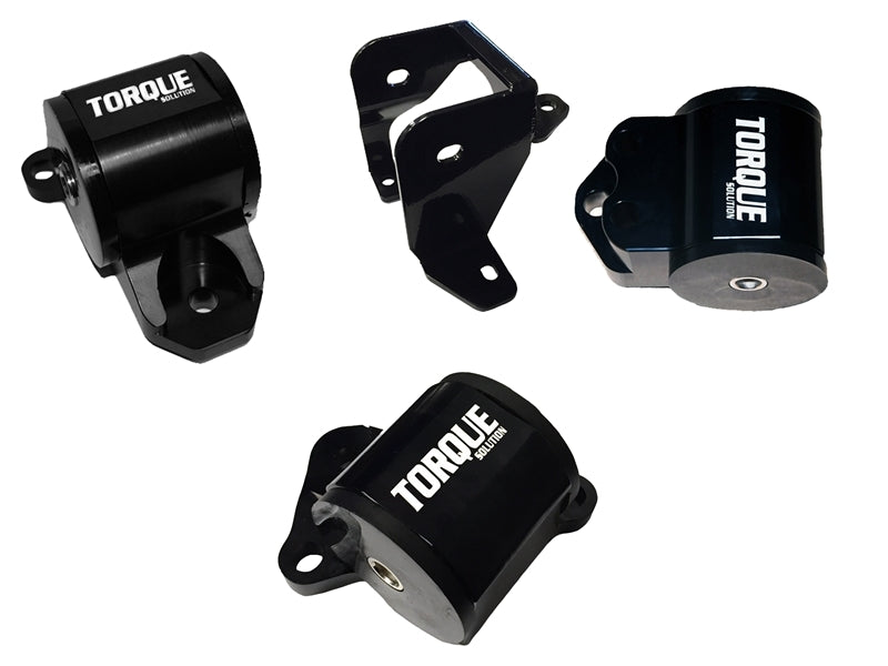 Torque Solution Billet Aluminum Mount Kit (3 Bolt): 96-00 Honda Civic EK B/D-Series Engine Mounts Torque Solution