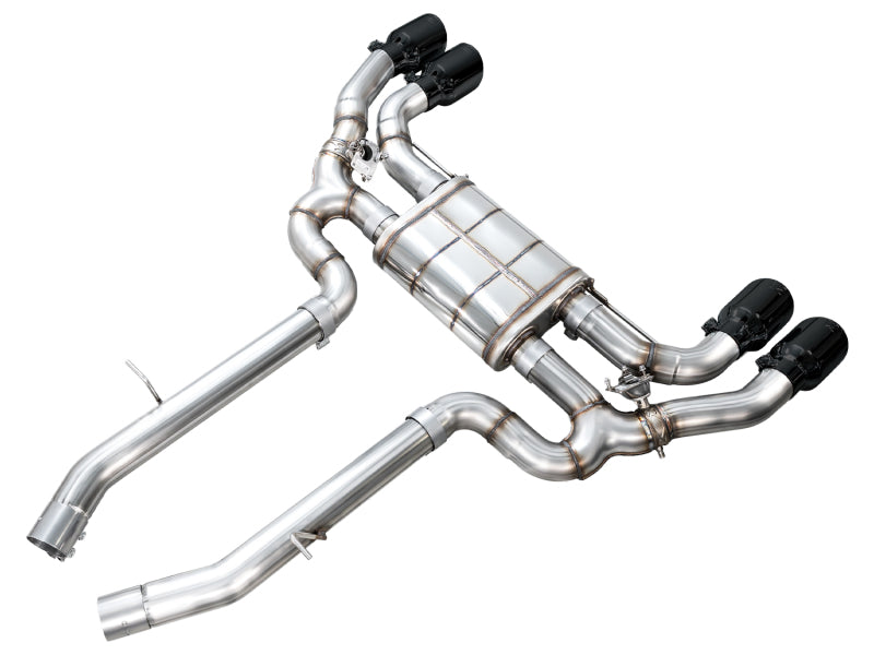 AWE Tuning 20-25 BMW X3 M/M Comp (F97) AWD SwitchPath Axle-Back Exhaust - Diamond Black Tips Axle Back AWE Tuning