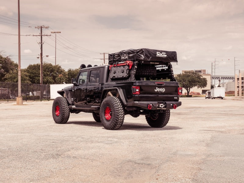 Road Armor 2020 Jeep Gladiator JT Stealth Rear Winch Bumper (for 9500lb Remote Winch) - Tex Blk Bumpers - Steel Road Armor