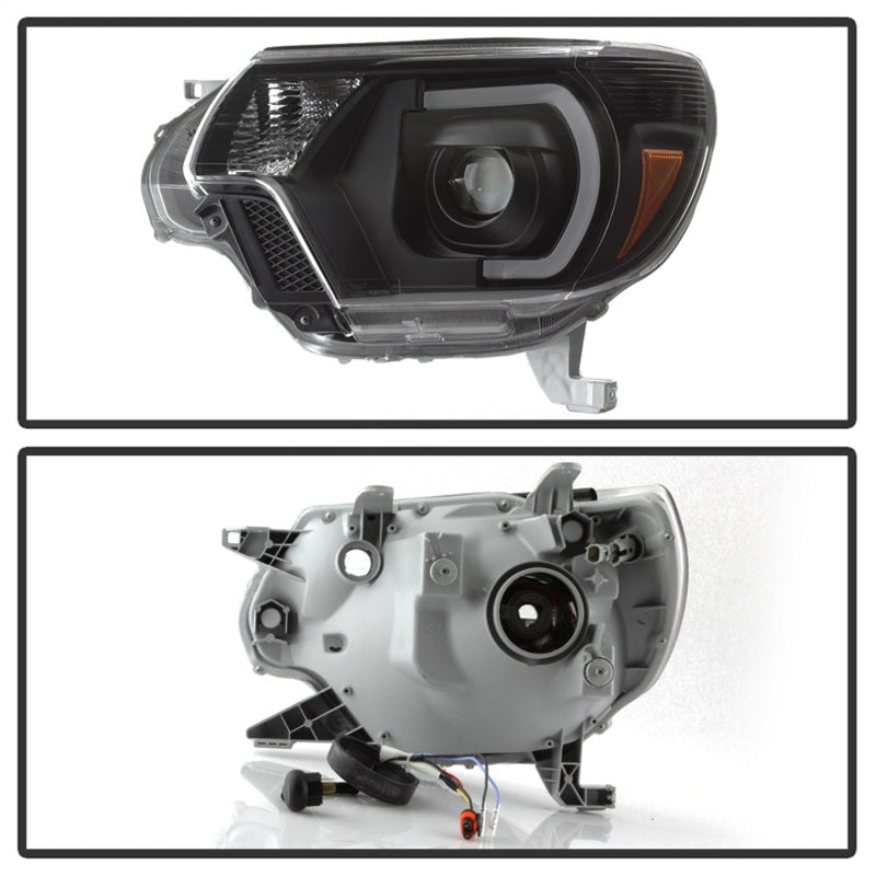 xTune Toyota Tacoma 12-15 Headlights - Light Bar DRL - Black PRO-JH-TTA12-LBDRL-BK Headlights SPYDER
