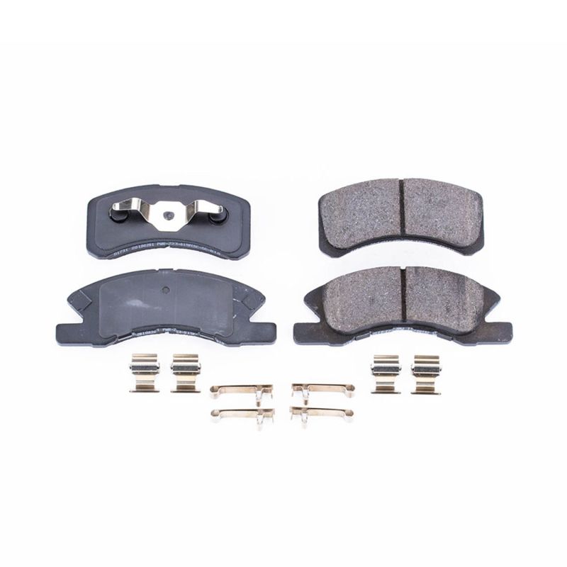 Power Stop 14-15 Mitsubishi Mirage Front Z17 Evolution Ceramic Brake Pads w/Hardware Brake Pads - OE PowerStop