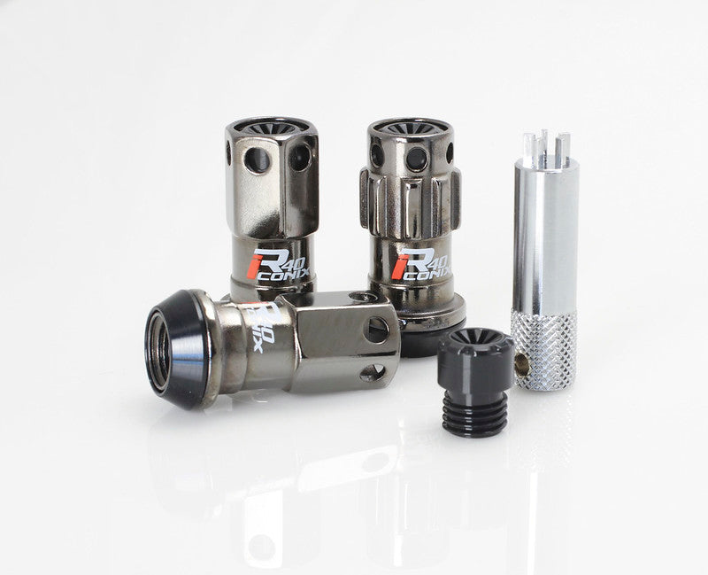 Project Kics 12X1.50 R40 Iconix Classical Lug Nuts w/ Black Plastic Cap - 20 - No Locks Lug Nuts Project Kics