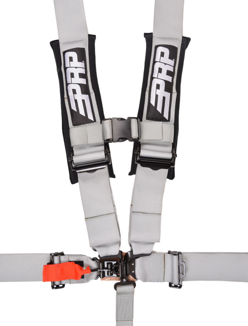 PRP 5.3 Harness- Silver Seat Belts & Harnesses PRP Seats