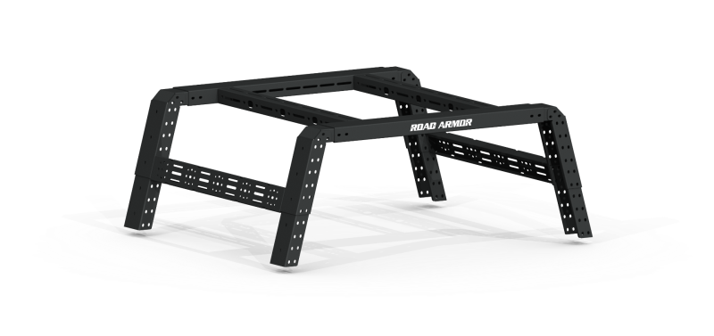 Road Armor Universal 5-1/2-6ft Bed TRECK Adj Bed Rack - Tex Blk (w/o Brackets) Bed Racks Road Armor