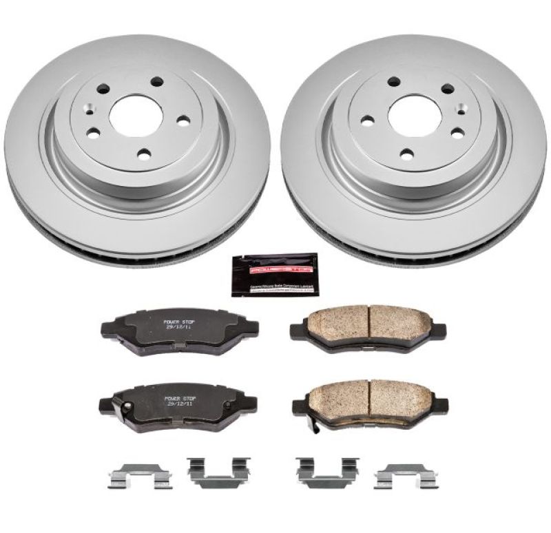 Power Stop 08-14 Cadillac CTS Rear Z17 Evolution Geomet Coated Brake Kit Brake Kits - Performance Blank PowerStop