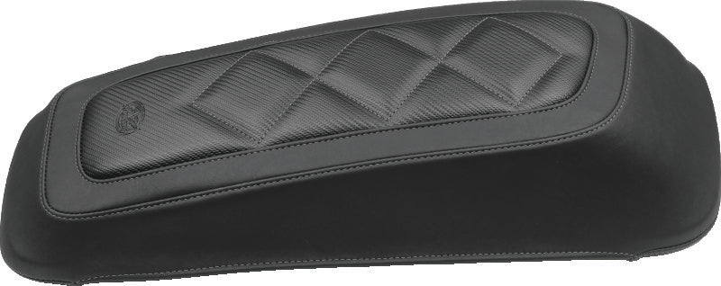 Mustang 08-21 Harley FL Touring Saddlebag Lid Covers w/Black Pearl Studs- Black Seat Covers Mustang Motorcycle