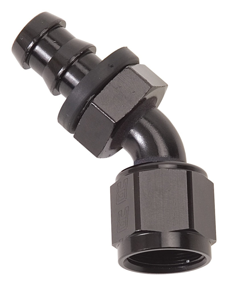 Russell Performance -4 AN Twist-Lok 45 Degree Hose End (Black) Fittings Russell