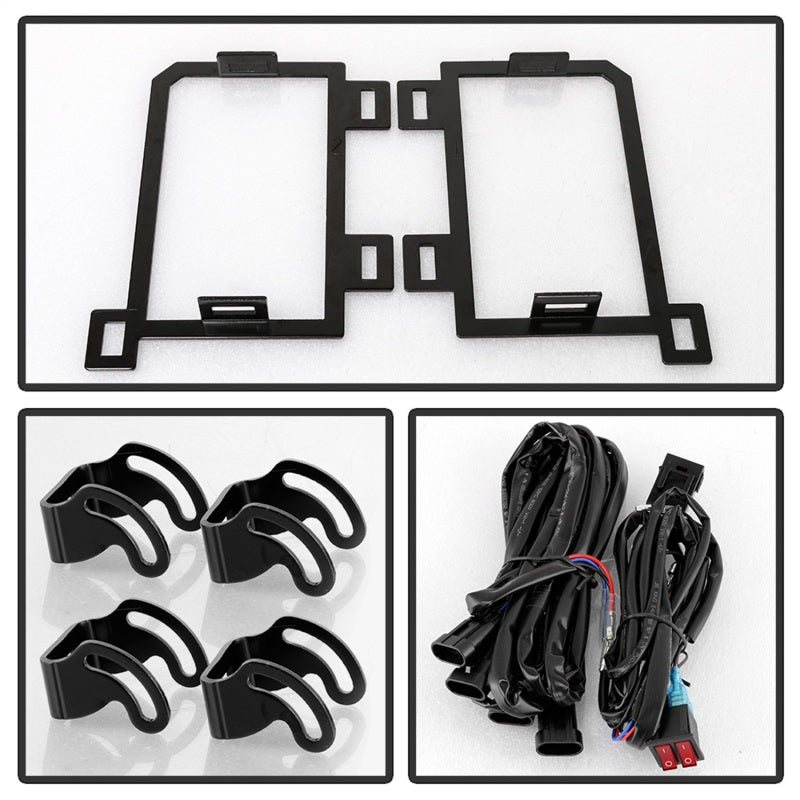 Spyder Dodge Ram 2013-2018 1500 Only Full LED Fog Lights W/Bracket and Universal Switch- Clear Fog Lights SPYDER