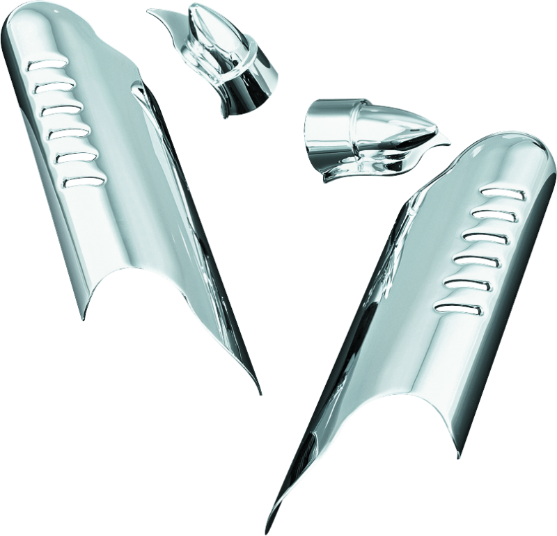 Kuryakyn Lower Leg Deflector Shields 00-13 Touring Chrome Wind Deflectors Kuryakyn