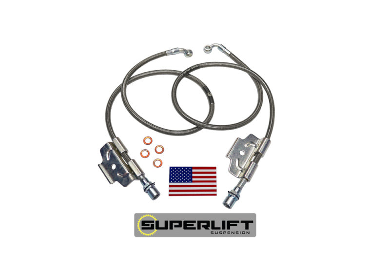 Superlift 03-13 Dodge Ram 2500/3500 w/ 4-6in Lift Kit (Pair) Bullet Proof Brake Hoses Brake Line Kits Superlift