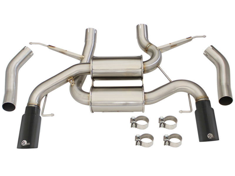 aFe MACHForce XP 2.5in Axle Back Stainless Exhaust w/ Black Tips 07-13 BMW 335i 3.0L L6 (E90/92) N55 Axle Back aFe