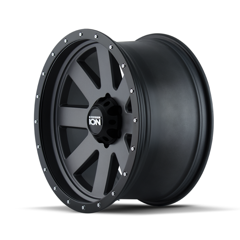 ION Type 134 18x10 / 5x139.7 BP / -19mm Offset / 108mm Hub Matte Gunmetal/Black Beadlock Wheel Wheels - Cast ION Wheels