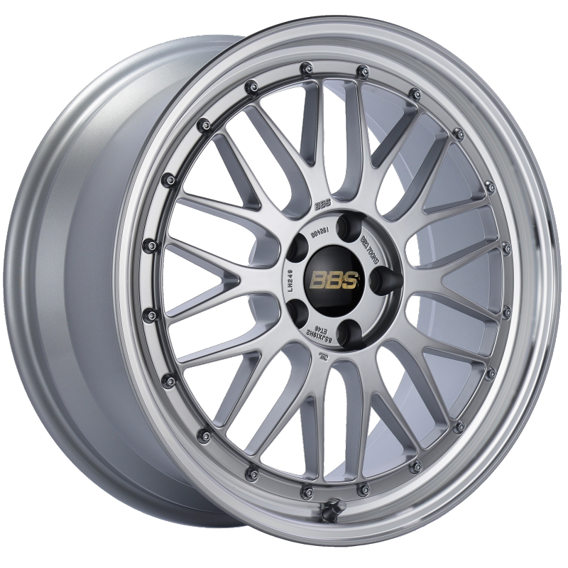 BBS LM 19x8.5 5x112 ET48 Diamond Silver Center Diamond Cut Lip Wheel -82mm PFS/Clip Required Wheels - Forged BBS