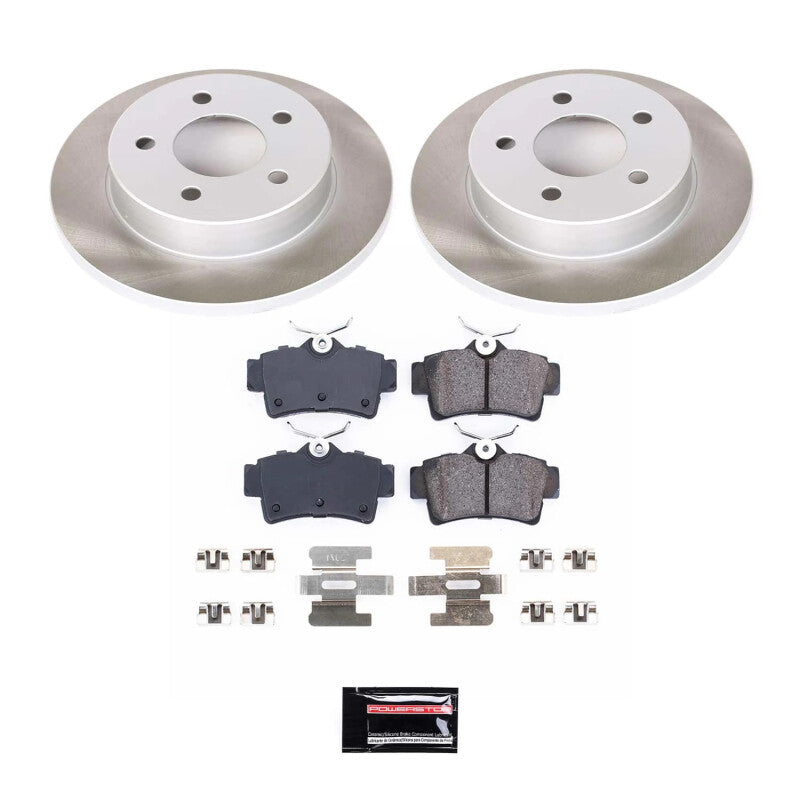 Power Stop 94-04 Ford Mustang Rear Semi-Coated Rotor Kit Brake Kits - Performance Blank PowerStop