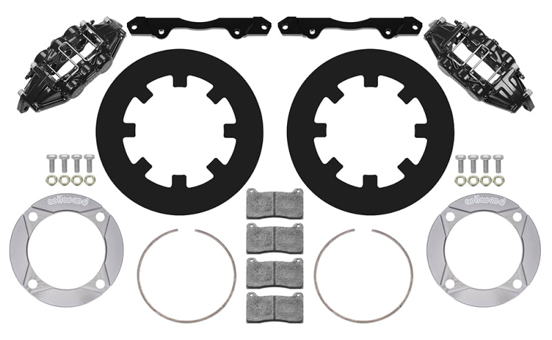 Wilwood 2014+ Polaris RZR XP 1000 Front Kit 11.25in - Black Brake Kits - Performance Drill Wilwood