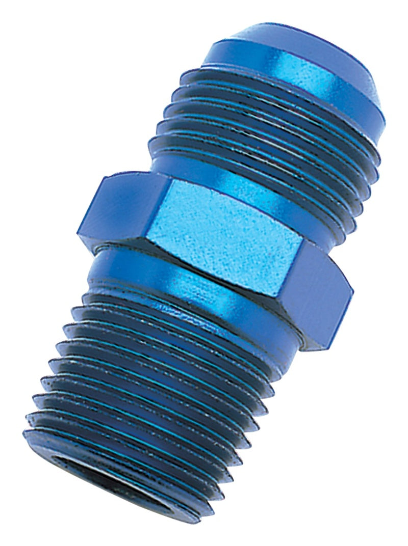 Russell Performance -4 AN to 3/8in NPT Straight Flare to Pipe (Blue) Fittings Russell