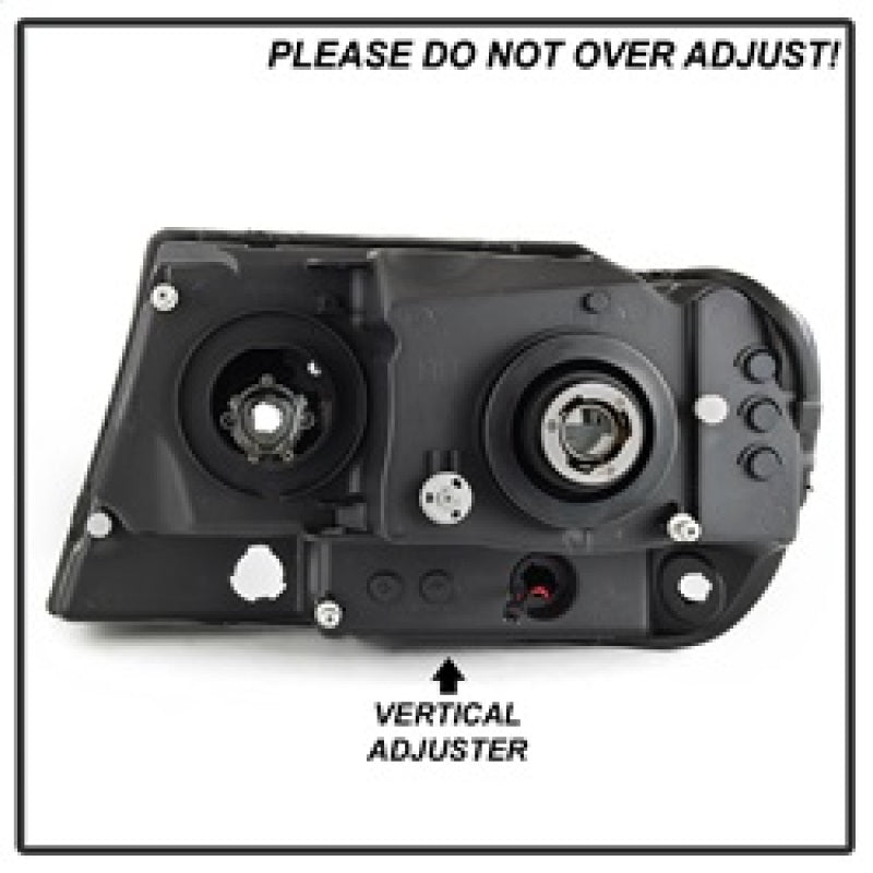 Spyder 99-04 Jeep Grand Cherokee Projector Headlights - Light Bar DRL LED - Black Headlights SPYDER