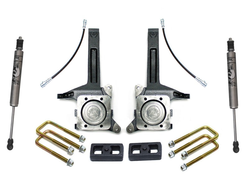 MaxTrac 07-18 Toyota Tundra 2WD 3.5in/2in MaxPro Elite Spindle Lift Kit w/FOX Shocks Steering Knuckles & Spindles Maxtrac